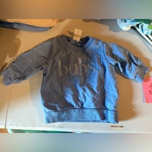 Kids Blue “bubs” Pullover Sweatshirt